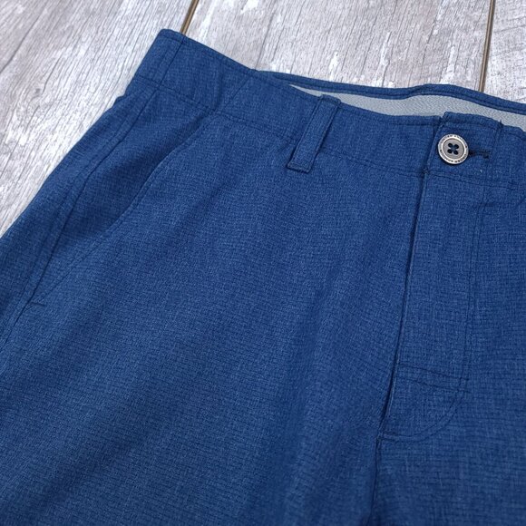 Under Armour Mens UA Match Play Vented Shorts Size 30 Blue Flat Bermuda Stretch - Picture 3 of 7